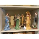 Eight Capodimonte ladies