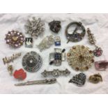 Group vintage brooches