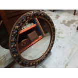 1920s Barbola circular easel dressing mirror and one other mirror