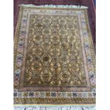 Afghan Bokhara gold ground rug, 260cm x 155cm