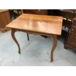 Edwardian walnut side table on cabriole legs