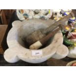 Large old pestle and motar
