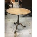 18th century style mahogany dish top wine table