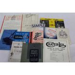 Group of pre and post War cycle accessories and spare parts catalogues