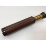 J.T. Coppock, Leeds, brass and leather telescope