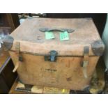 Vintage leather trunk