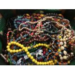 Quantity of bead necklaces and earrings