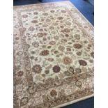 Chinese floral carpet on cream ground