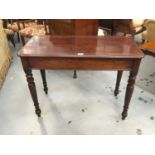 Victorian mahogany hall table with end drawer