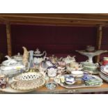 18th/19th Century ceramics including Derby tea ware, Worcester