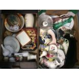 Four boxes of china, glassware and sundries