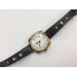 Vintage 9ct gold case wristwatch