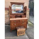 Mahogany dressing table and coal purdonium