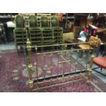 Victorian brass double bed with side rails