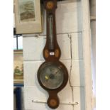 Edwardian mahogany banjo barometer