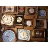 Group vintage wall and mantle clocks