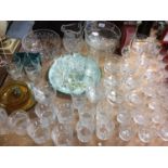 Group cut glass and other glassware including Cristallerie Zwiesel boxed sets