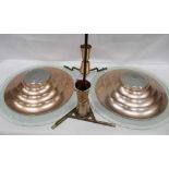Two large vintage 1950s/60s copper ceiling lights by The Merchant Adventurers Ltd