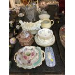Group of Victorian Spode famille rose style dishes