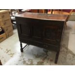 17th century and later oak cupboard with carved decoration