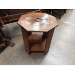 Three occasional tables with octagonal tops