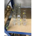 Group of 19th Century glassware to include slice cut syllabub glasses, wines and others