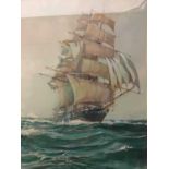 Robert McGregor (1848 - 1922), watercolour - 'Under Full Sail', signed, in glazed frame.