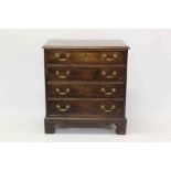 George III mahogany chest of four drawers converted from a commode