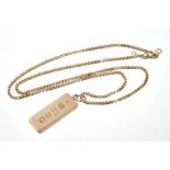 9ct gold ingot on chain