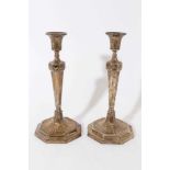 Pair of George III silver candlesticks (Sheffield 1783)