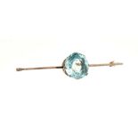 Aquamarine bar brooch