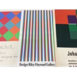 Collection of art exhibition posters, Bridget Riley and others Provenance: Estate of Anthony Atki