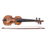 Rare 18th / 19th century miniature violin and bow