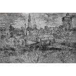 Henry Collins etching - Colchester