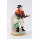 Rockingham theatrical figure of John Liston as Lubin Log