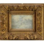 Circle of John Constable (1776-1837) oil on board - a cloud study, 11cm x 16cm, in deep gilt frame