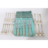 Selection of Tiffany sterling silver "Provence" pattern cutlery. 23 pieces.