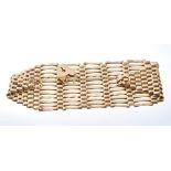 Gold wide bracelet