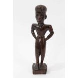 Second quarter 20th century African carved wooden tribal figure