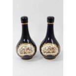 Pair of Derby bottle shaped vases and stoppers circa 1825