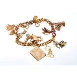 Gold charm bracelet