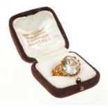 John Donald - a 1970s 18ct gold and gem set dress ring