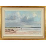 *James Longueville (b. 1942) oil - Norfolk beach scene, signed