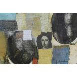 David Hazelwood (1932-1994) mixed media - "Over The Dead Memories" 1976, signed, titled verso, in gl