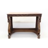19th century Anglo-Indian teak console table