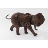 Margot Dent, contemporary, bronze resin sculpture of an elephant