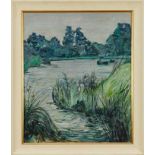 *Anthony Atkinson (1929-2004) oil on canvas, river landscape. Provenance: Estate of Anthony Atkinson