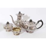 Contemporary four piece tea and coffee set by Roberts & Belk