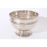 Edwardian silver punch bowl