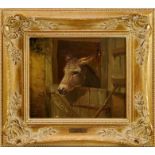 Thomas Smythe (1825-1908) oil on canvas, Donkey, signed, modern gilt frame